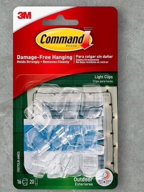 $10 Add-on 🆕Command Clear Outdoor Light Clips - Clear (16 Pack)